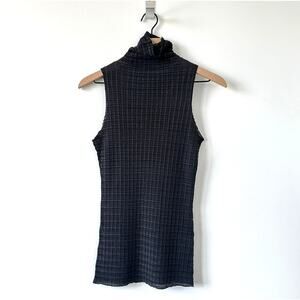 ZARA Black Semi-Sheer Sleeveless Top Size M